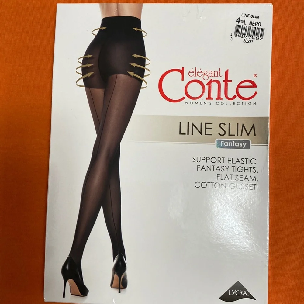 Panty hose Line Slim Support Elastic Fantasy Tights Europe new black color